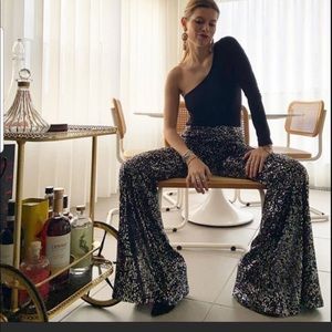Zara Sequin Flare Pants